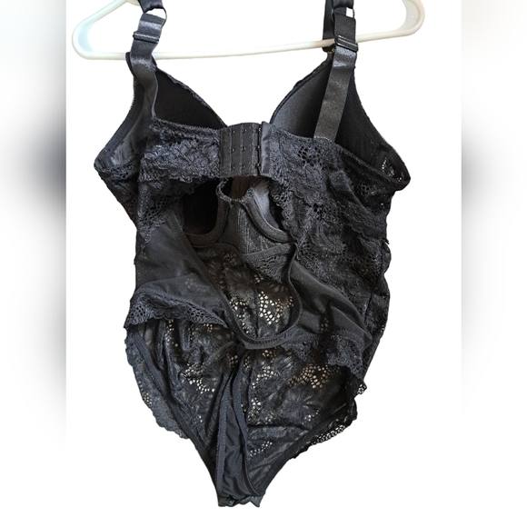 JUICY COUTURE Show Me Off black lace teddy padded bra one piece suit *flaws* - Picture 5 of 9